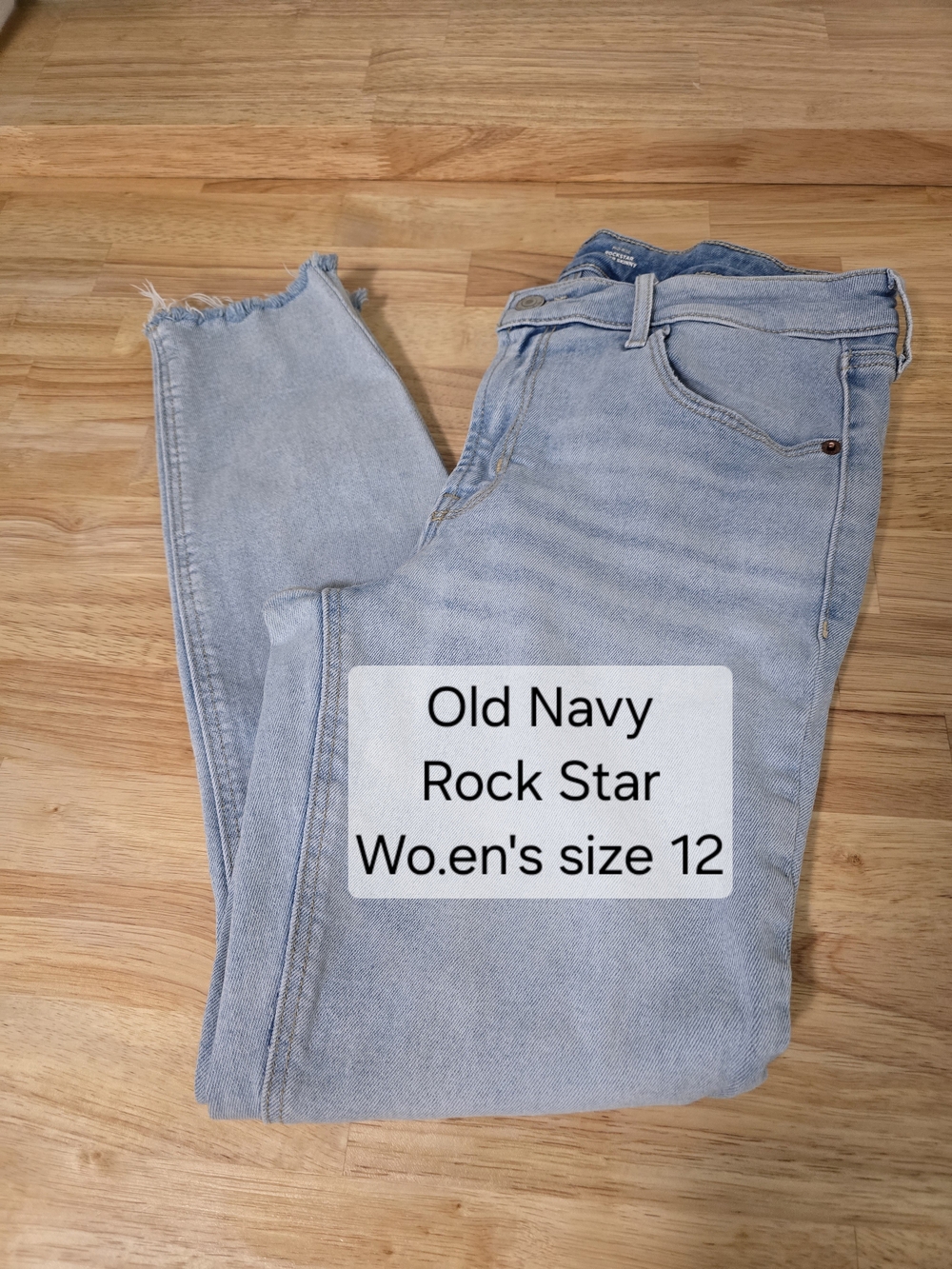 Old Navy Light Wash Rock Star Women's Jeans - Light Blue